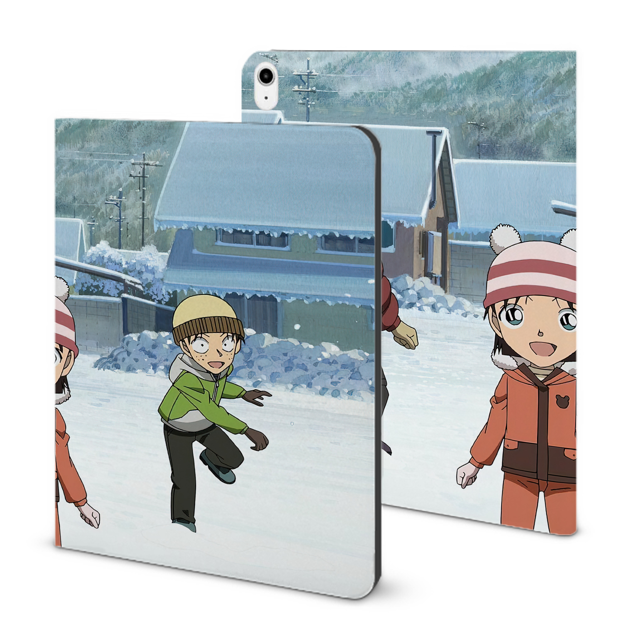 （画像用） 名探偵コナン Detective Conan IPadケース ペンホルダー付き ブックスタイルデザイン
